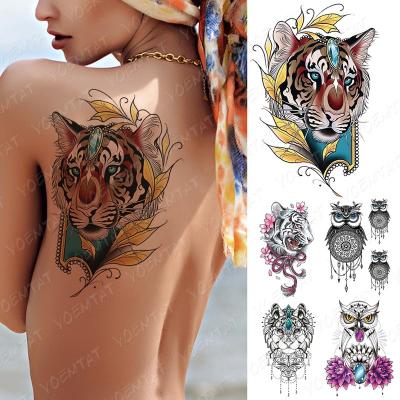 China Newest High Quality Flexible Tattoo Temporary Tiger Flower Animal Tatoo Sticker for sale