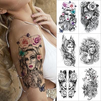 China New Style Temporary Beauty Woman Temporary Tatoo Character Tattoo Sticker Custom For Girls for sale