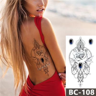 China Various High Quality Temporary Sexy Chest Waterproof Temporary Tattoo Sticker For Women for sale