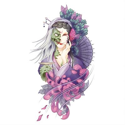 China Temporary Semi Permanent Water Transfer Temporary Tattoo Sticker Anime Body Art Custom Tattoos for sale