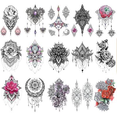 China Amazon Ebay Temporary Hot Sale 15 Sheets Custom Temporary Tattoo Sticker For Women Girls for sale