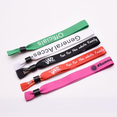 China Festival decoration design your custom fabric wristbands with messages for events for sale