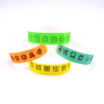 China Festival Decoration Personalized Paper Wristbands Tyvek Bands Wristbands For Party And Events for sale