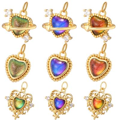 China New Trendy Heart Gem Big Crystal Bling Charms For Jewelry Making Diy Zircon Necklace Earring Bracelet Fashion Supplies for sale