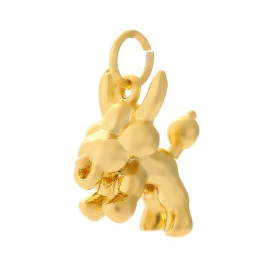 China TRENDY Fashion Dog Jewelry Charms And Pendants 18k Gold Plated Accessories Copper Charms For Jewelry Making Women for sale