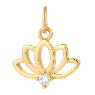 China FASHIONABLE jewelry free american lotus gold tarnish pendant bar for making jewerly for sale