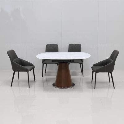 China New Design Stable Dining Table Set Space Saving Extendable Dining Table and Chair Set for sale