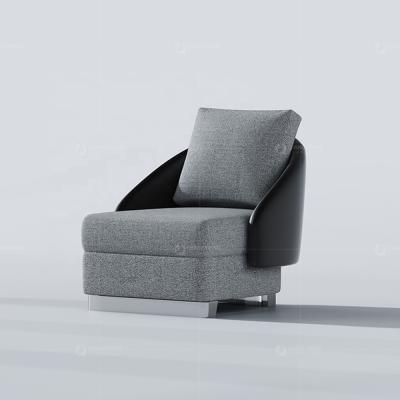 China Modern Luxury Gray Reclining Fabric Accent Lounge Chair For Living Room for sale