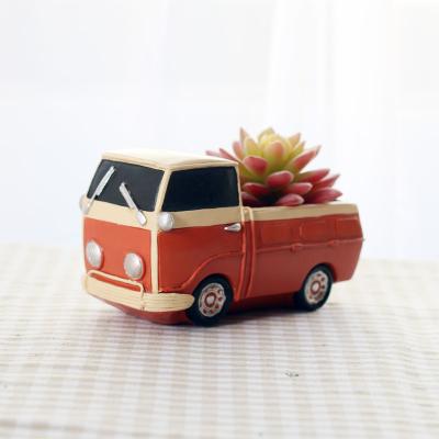 China Cartoon Roogo Resin Cartoon Car Model Flower Pots For Sale for sale