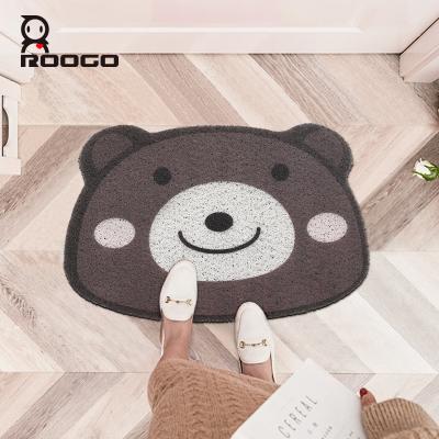 China Roogo Water Absorption Floor Door Mat Waterproof Cute Animal Home for sale