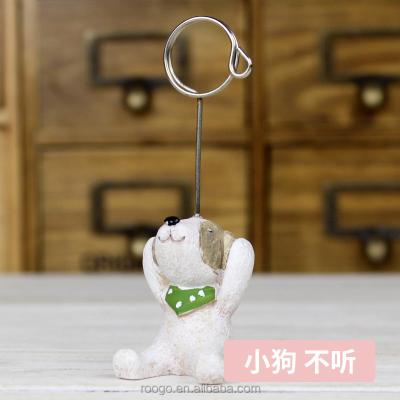 China Art Decor Zakka Resin Name Card Holder Animal Decoration for sale