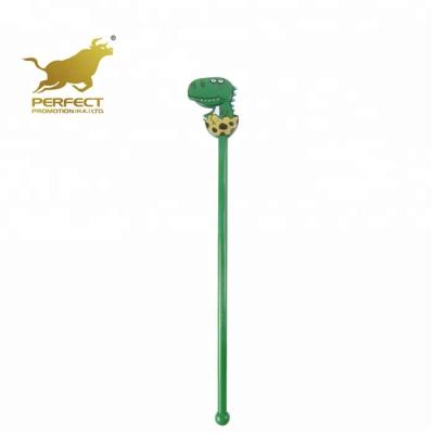 China Sustainable Sustainable Eco - Friendly Plastic Drink Stirring Agitator Rod Dinosaur Shape Coffee Stir Bar for sale