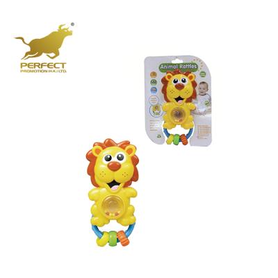 China Toy Inflatable Plastic Lion Baby Ring Rattle Infant Toy Educational Inflatable Toy with Light and Music for sale