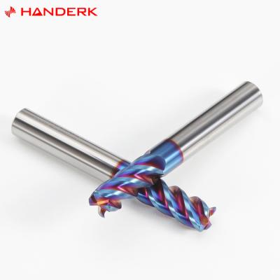 China HANDERK 2 Carbide Slot Liner CNC Machine Tool Milling HRC55 Carbide Tungsten Steel Ball End Mill for sale