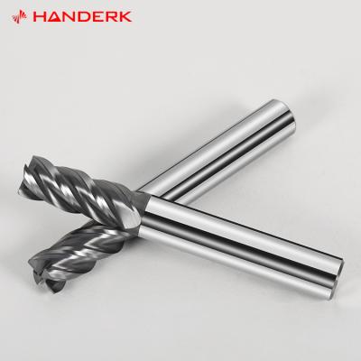 China HANDERK 4 Carbide Flutes Solid Square 8Mm 10Mm 55 HRC Endmill Tungsten Carbide Tool Cutter 45 for sale