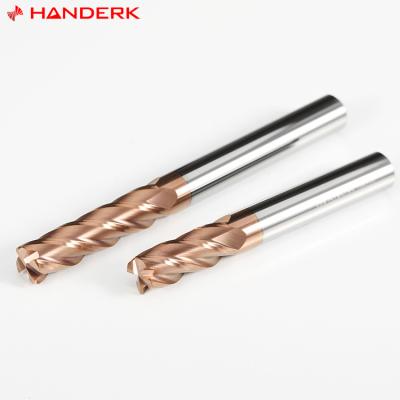 China HANDERK Carbide CNC Carbide Corner Radius End Mills Bull Cutter High Feed Endmill for sale