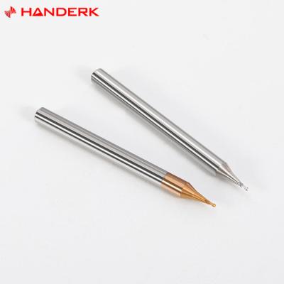 China HANDERK SHARP 1 in Endmill Drill Cutting Carbide 0.5mm Micro End Mill Tool Ball Small Diameter Knife for sale