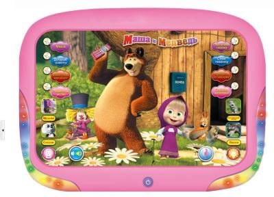 China 3D Russian languagechildren's Tablet Toys Masha&Bear Electronic kids Toys Learning for sale