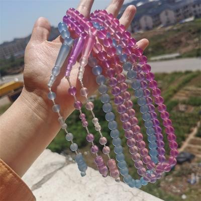 China Religious Hot Selling Muslim Prayer Beads Can Change Resin Color 10mm Sun Rosary Islam Tesbih 51 Beads Necklace Sibha Tespih Masbaha for sale