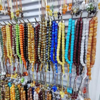 China Muslim Wholesale Necklace Rosary Bead Jewelry Religious Pray Islamic 33 Prayer Beads Tasbih Rosary Tesbih Misbaha for sale