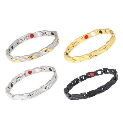 China High Quality TRENDY Stainless Steel Fashionable Hematite Hematite Hematite OEM/ODM Man Health Care Detachable Magnetic Bracelets for sale