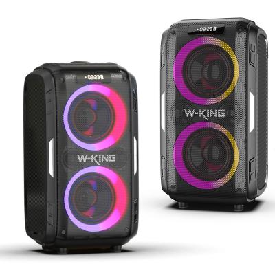 China LED Blinking Light Manufacturer Portable Radio High-Fidelity Portable DJ Bluetooth DJ Bass Party Karaoke Radio Powered Outdoor Speaker Large for sale