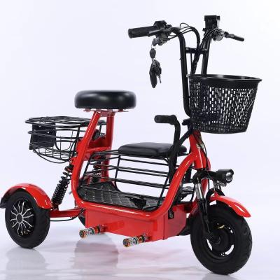 China Environmental Protection Folding Electric Pedicab Foldable Pedicab Electric Tricycle Mobility Scooter Three Wheels Leisure Tricycle for sale