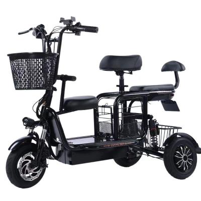 China Environmental Protection Motorcycle Tricycle Motorized Folding Adult Electric Bicycle Three Wheel Electric Scooters Bike Electric Tricycle For Handicapped for sale