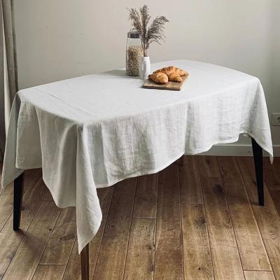 China TS010#1 Rectangle Linen Romance Tablecloths 275 Round White Tablecloth for sale