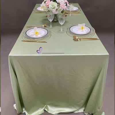 China TC064 Round Table Cloth Protector Tablecloth Simple Or Crushed Soft Wedding for sale