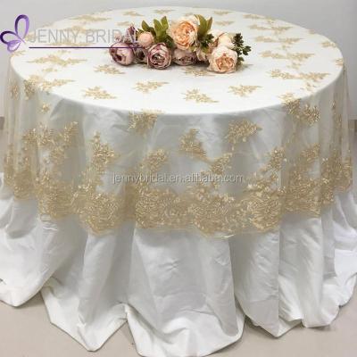 China TL002R2C Washable And Durable White Wedding Lace Up Decorative Table Covers for sale