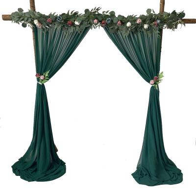 China Chiffon Curtain Wedding Backdrop Door Fence Trees Photography Backdrop BCK091 Church Backdrop Decoration for sale