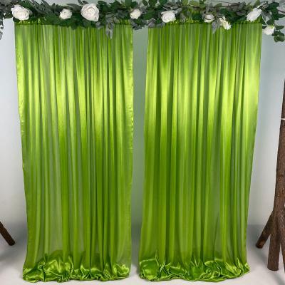 China BCK091 Blackout Ice Backdrop Wedding Silk Wedding Curtain Stage for sale