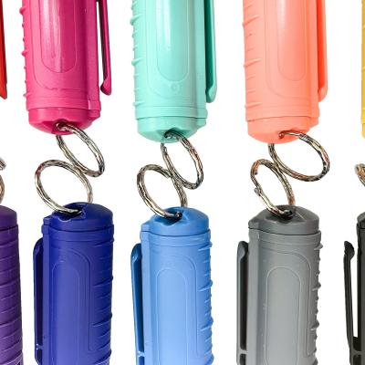 China Wholesale Multifunctional Silver Keychain Self Defense Tools Spray Bottle Keychain Sets for women security for sale