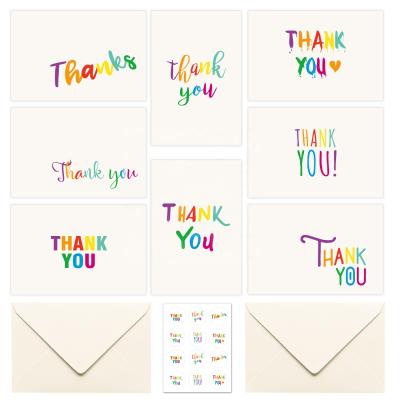 China Unique Europe Thank You Cards Bulk Thank You Greeting Cards With Envelopes Celebration Cards for sale