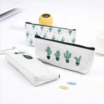 China Simple Reusable Clear Cactus Pencil Case Pencil Bag Organizer Bag for sale