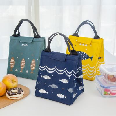 China Durable Reusable Lunch Bag Insulated Lunch Box Oxford Cloth With Aluminum Foil Lunch Tote Handbag for sale