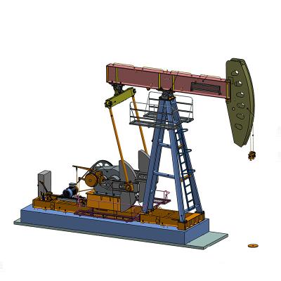 China energy & Balance beam mining type crank production liquefied oil drilling rig equipment / oil belt and machine pumping device for sale