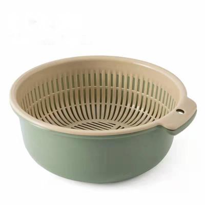 China Set viable 6 pieces can be high quality kitchen customized washing vegetables and fruits double layer drain basket for sale