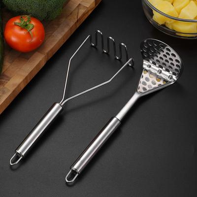 China High Quality Thickened Potato Viable Cutters Stainless Steel Kitchen Fruit Vegetable Cutter Tool Manual Potato Mud Press Crusher for sale