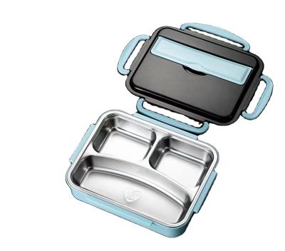 China Large Portable Stainless Steel Lunch Box Viable Food Container For Kid Heat Insulation Meal Prep Bowl Microwavable Tableware for sale