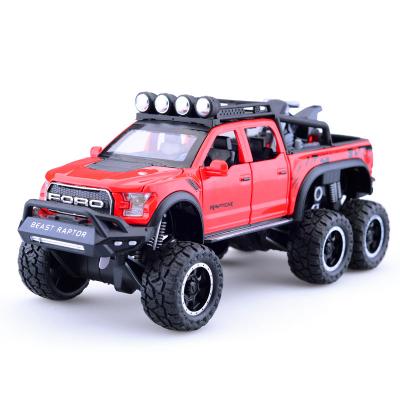 China 1:32 Sound F150 Simulated Ford Alloy Car Model Ornaments With Simulated Sound And Light Up Children'S Toy Car Gift for sale