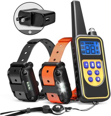 China Amazon Success 2020 Static Stocked Shock And Waterproof Electric Rainproof No Shock Bark Control Collar Customized Logo Item Training for sale