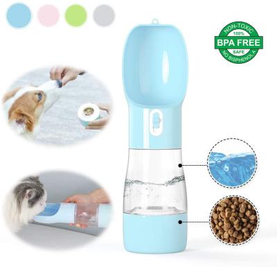 China Portable BPA Free Non-Automatic Non-Automatic Dog Water Bottle With Drinking Puppy Cat Water Dispenser Feeder Water Multi-Function Food Bowl for sale