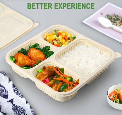 China Wholesale Microwavable Microwavable 2 3 Biodegradable 4 Compartment Disposable Fast Food Take Out Box Take Out Food Packaging Lunch Box for sale