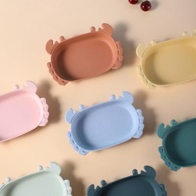 China Wholesale Disposable Cheap Plastic Cute Crab Decorative Kids Food Snack Salad Dining Dishes Irregular Shape Dinner Dish for sale