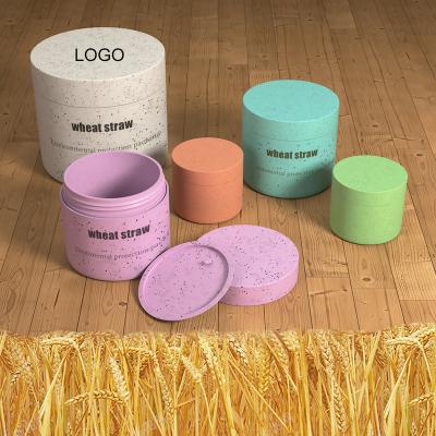 China Coloufur 50ml 50g 100grams 250g 150g 10oz biodegradable wheat straw jar ACP PLA purple cosmetic container jar eco-friendly with logo cap for sale