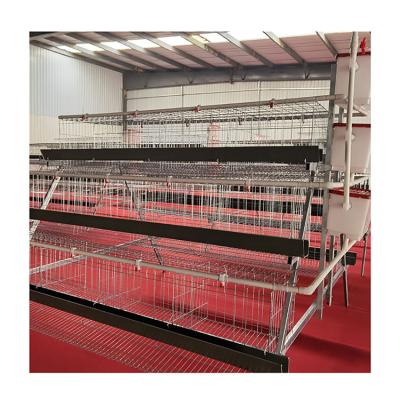 China Automatic Feeding System Stocked 4 Rows 5 Doors Layers Chicken Cage Battery Cage With Nipple Drinker for sale