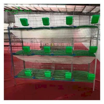 China Automatic Hot Dipped Galvanized Industrial Safe Place Rabbit Cage 3 Tier Wire Mesh Rabbit Cage for sale