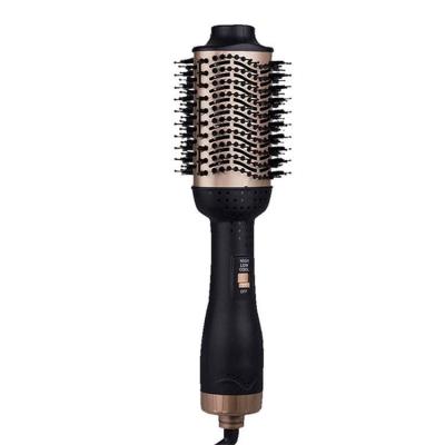 China Ionic Hotel Styler Hot Air Brush Volumizer Professional Gold One Step Hair Dryer for sale